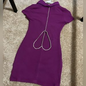 Waydamin Jayda Brand Mini Dress Open Heart